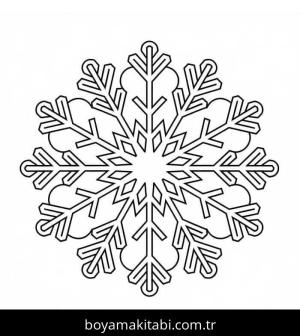 Kar Tanesi boyama sayfası – ücretsiz yazdır, boyama etkinliği