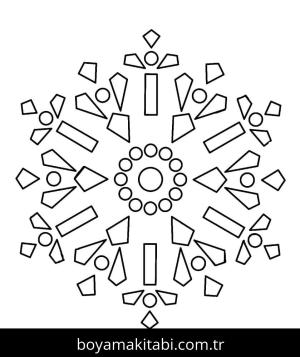 Kar Tanesi boyama sayfası – yaratıcılık, eğlenceli etkinlik