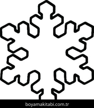 Kar Tanesi boyama sayfası – sevimli karakter, sanatsal çalışma