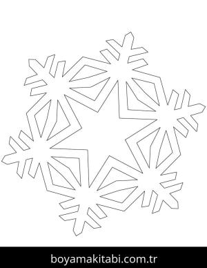 Kar Tanesi boyama sayfası – PDF indir, sevimli karakter