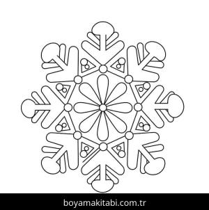 Kar Tanesi boyama sayfası – yaratıcılığı geliştirir, keyifli zaman
