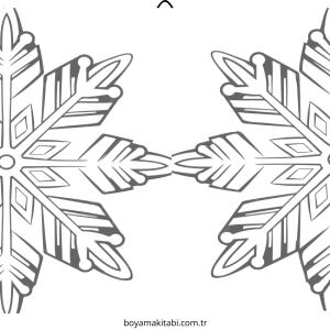 Kar Tanesi boyama sayfası – çizgi film temalı, basit çizim