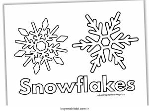 Kar Tanesi boyama sayfası – ücretsiz yazdır, boyama etkinliği