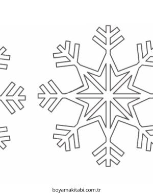 Kar Tanesi boyama sayfası – yaratıcılığı geliştirir, keyifli zaman