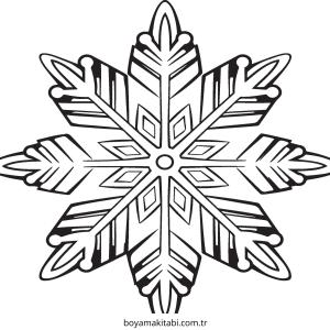 Kar Tanesi boyama sayfası – boyama etkinliği, çocuk aktivitesi