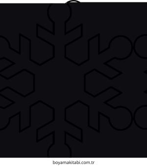 Kar Tanesi boyama sayfası – evde etkinlik, ücretsiz yazdır