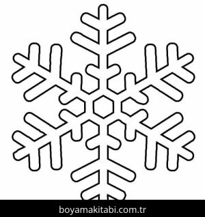 Kar Tanesi boyama sayfası – çocuk aktivitesi, PDF indir