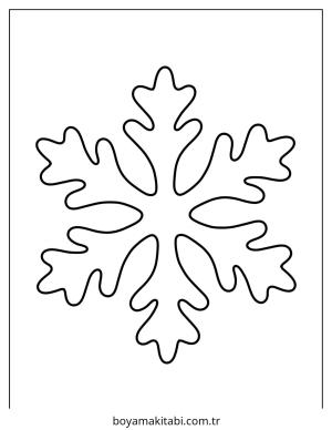 Kar Tanesi boyama sayfası – ücretsiz yazdır, boyama etkinliği