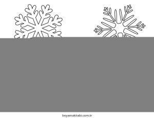 Kar Tanesi boyama sayfası – kolay boyama, eğitici aktivite