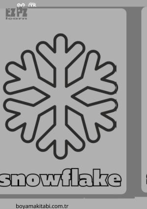 Kar Tanesi boyama sayfası – ücretsiz yazdır, boyama etkinliği