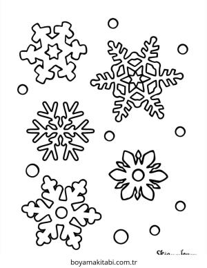 Kar Tanesi boyama sayfası – yaratıcılığı geliştirir, keyifli zaman