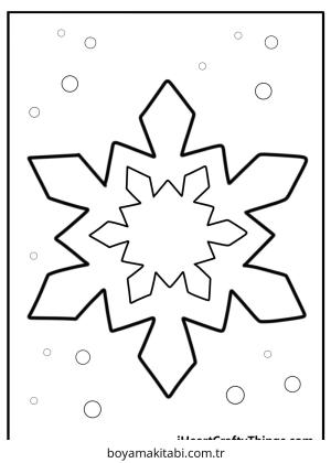 Kar Tanesi boyama sayfası – çocuklar için, çizgi film temalı