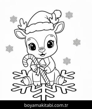 Kar Tanesi boyama sayfası – basit çizim, kolay boyama