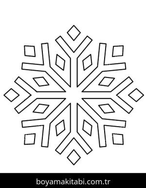 Kar Tanesi boyama sayfası – boyama etkinliği, çocuk aktivitesi