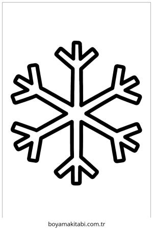 Kar Tanesi boyama sayfası – sanatsal çalışma, çocuklar için