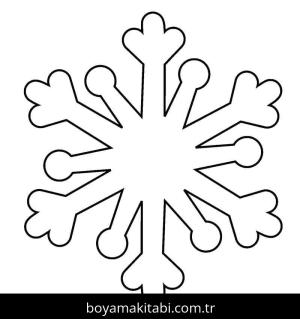 Kar Tanesi boyama sayfası – yaratıcılık, eğlenceli etkinlik