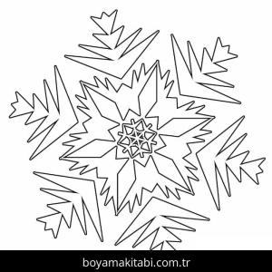 Kar Tanesi boyama sayfası – yaratıcılığı geliştirir, keyifli zaman
