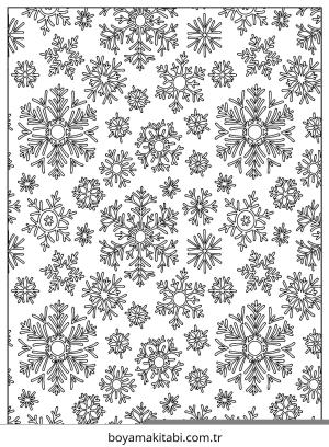 Kar Tanesi boyama sayfası – yaratıcılığı geliştirir, keyifli zaman