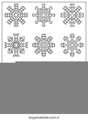 Kar Tanesi boyama sayfası – sanatsal çalışma, çocuklar için