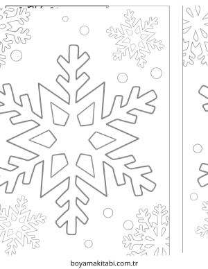 Kar Tanesi boyama sayfası – kolay boyama, eğitici aktivite