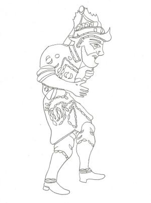 Karagöz ve Hacivat boyama sayfası,  coloring page, Hacivat’ın Krokisi, 