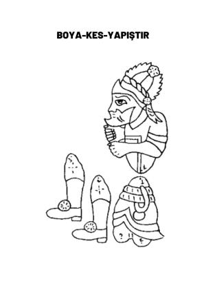 Karagöz ve Hacivat boyama sayfası,  coloring page, Hacivat’ın bazı bölümleri, 