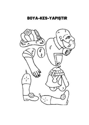 Karagöz ve Hacivat boyama sayfası,  coloring page, Karagöz’ün bölümleri, 