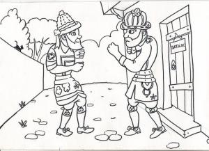 Karagöz ve Hacivat boyama sayfası,  coloring page, Hacivat Ve Karagöz, 