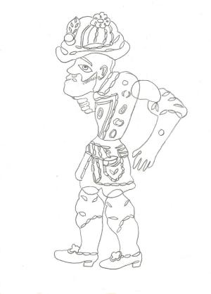 Karagöz ve Hacivat boyama sayfası,  coloring page, Karagöz’ün Krokisi, 