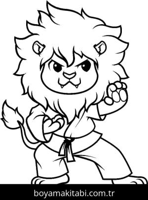 Karate boyama sayfası – eğitici aktivite, yaratıcılık