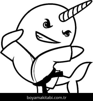 Karate boyama sayfası – kolay boyama, eğitici aktivite