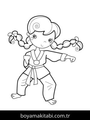 Karate boyama sayfası – ücretsiz yazdır, boyama etkinliği
