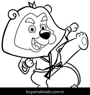 Karate boyama sayfası – boyama çalışması, yaratıcılığı geliştirir