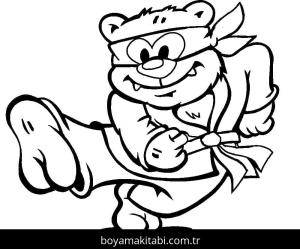 Karate boyama sayfası – evde etkinlik, ücretsiz yazdır