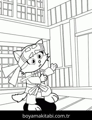 Karate boyama sayfası – kolay boyama, eğitici aktivite