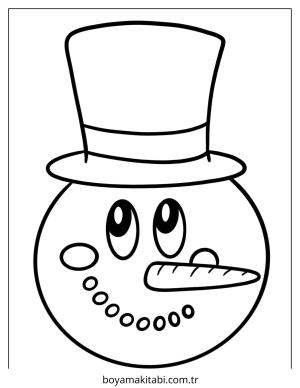 Kardan Adam boyama sayfası – keyifli zaman, renkli çizimler