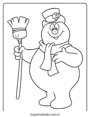 Kardan Adam boyama sayfası – okul öncesi, evde etkinlik