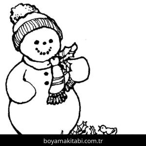 Kardan Adam boyama sayfası – ücretsiz yazdır, boyama etkinliği