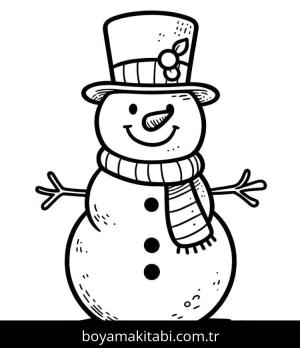 Kardan Adam boyama sayfası – yaratıcılığı geliştirir, keyifli zaman