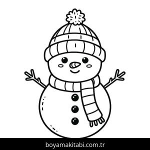 Kardan Adam boyama sayfası – çocuklar için, çizgi film temalı