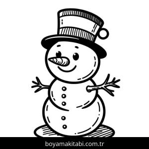 Kardan Adam boyama sayfası – yaratıcılık, eğlenceli etkinlik