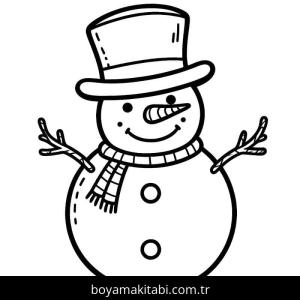 Kardan Adam boyama sayfası – okul öncesi, evde etkinlik