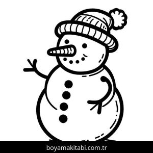 Kardan Adam boyama sayfası – PDF indir, sevimli karakter