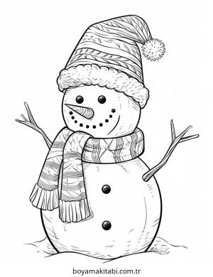 Kardan Adam boyama sayfası – boyama etkinliği, çocuk aktivitesi