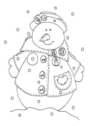 Kardan Adam boyama sayfası,  coloring page, Moda kardan adam, 