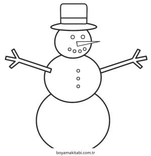 Kardan Adam boyama sayfası – eğitici aktivite, yaratıcılık