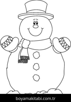 Kardan Adam boyama sayfası – okul öncesi, evde etkinlik