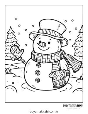 Kardan Adam boyama sayfası – yaratıcılığı geliştirir, keyifli zaman