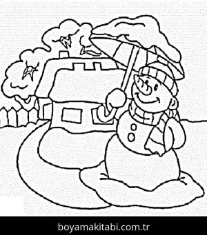 Kardan Adam boyama sayfası – eğitici aktivite, yaratıcılık