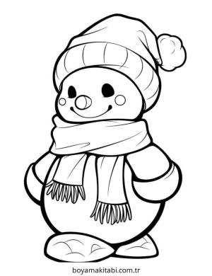 Kardan Adam boyama sayfası – yaratıcılık, eğlenceli etkinlik